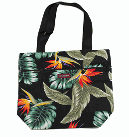 Shopping bags<br>Black plumeria