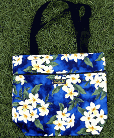 Shopping bags<br> Blue plumeria