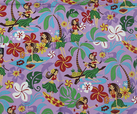 Shopping bags<br>Purple hula girls