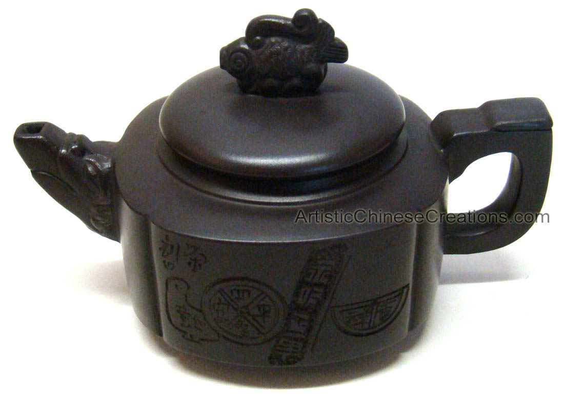 Chinese YiXing Zisha Teapot Fish / Wealth, Oriental Tea Sets, Yixing
