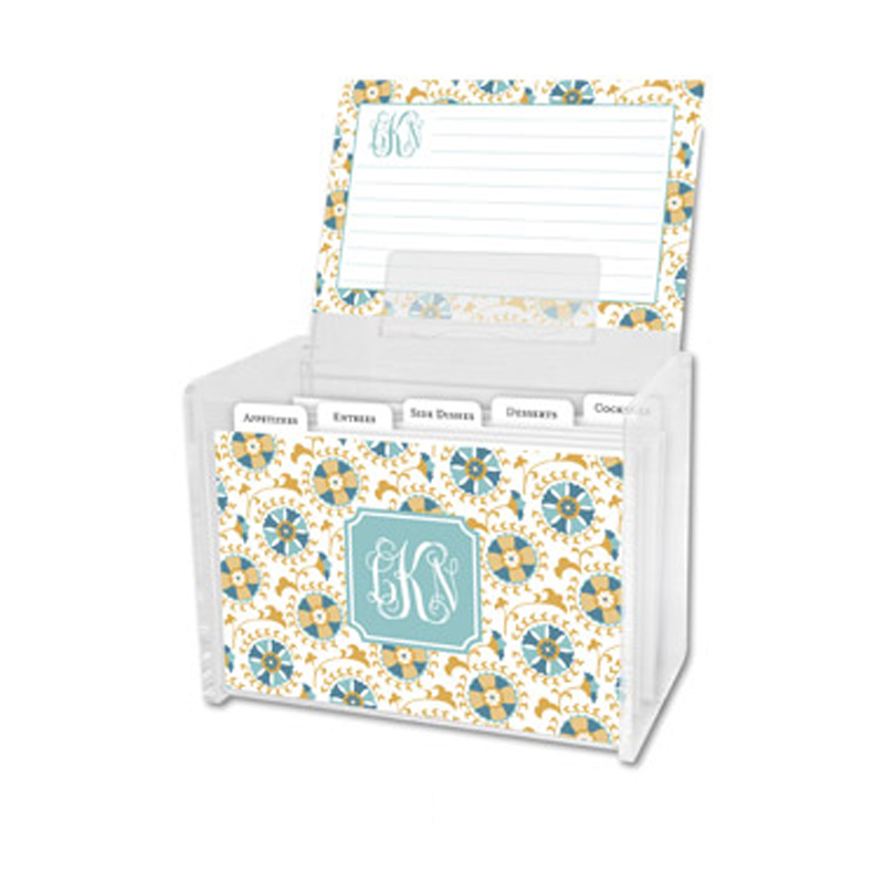 boatman geller suzani gold recipe box