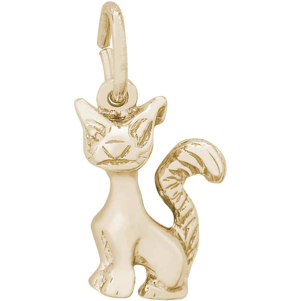 10162114kg Cat Charm 14K Gold 101621