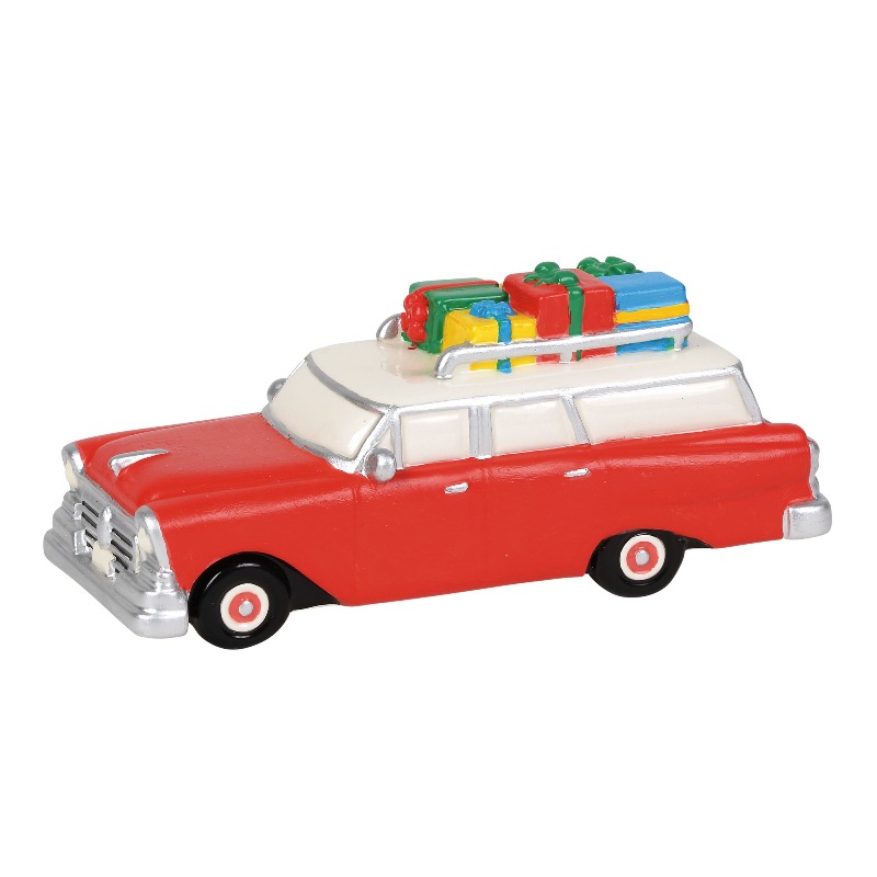 Department 56 Snow Village Accessory Family Wagon 2018