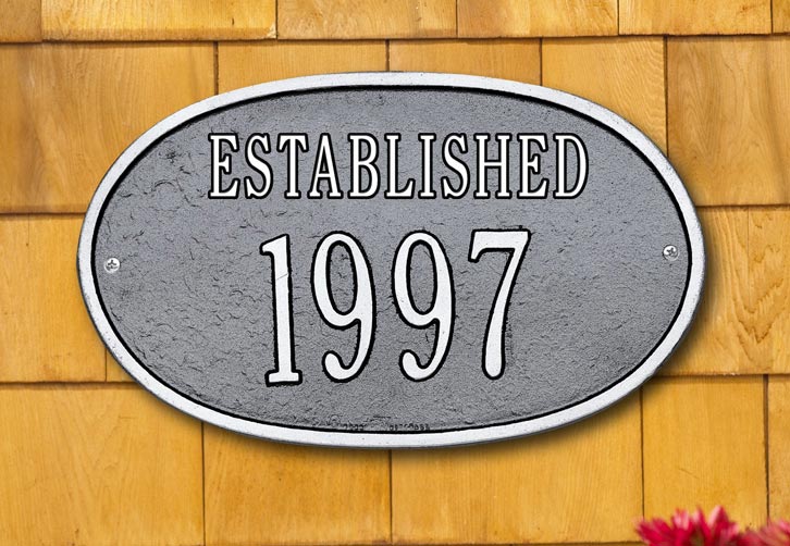 ESTABLISHED Year Sign Custom Metal Plaque