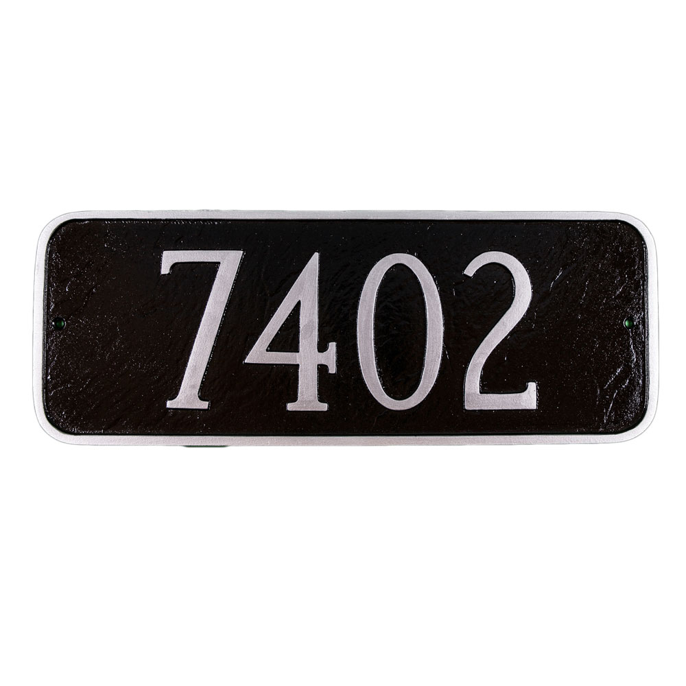 House Address Number Sign Rectangle with Rounded Corners