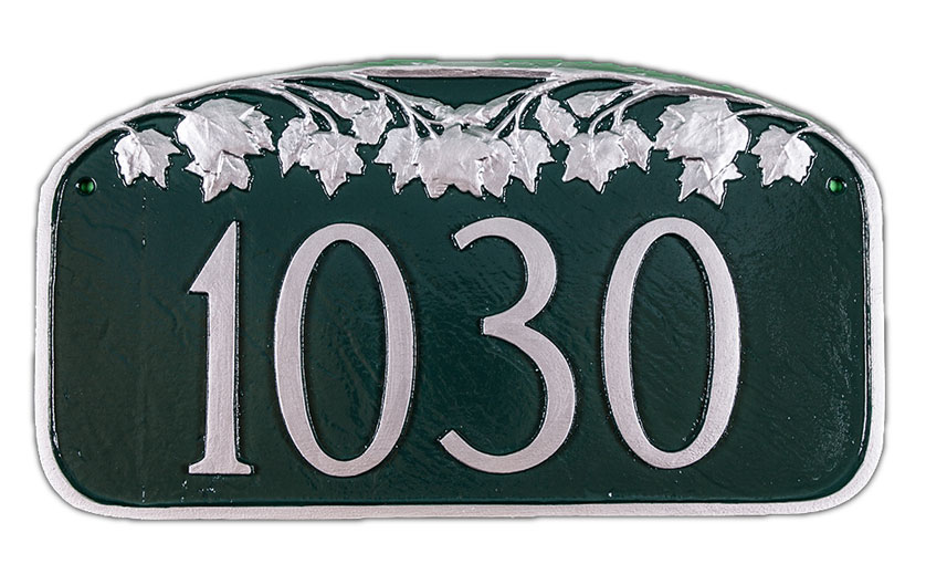 Address Sign With Maple Leaf Decoration Tree Theme Custom Address