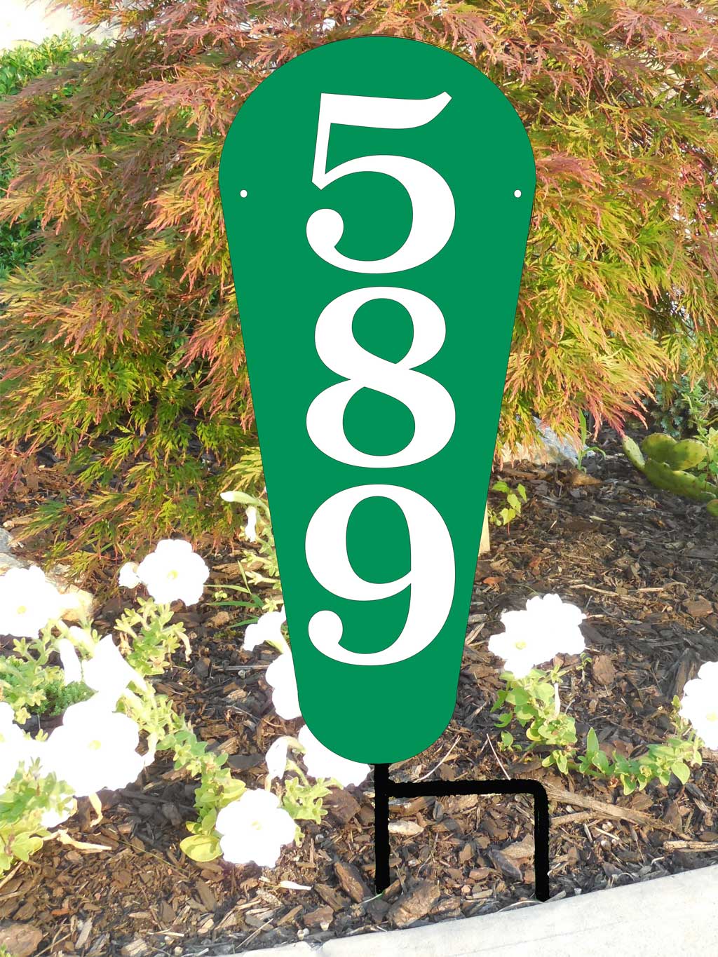 Lawn Mounted Vertical Address Sign