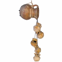 Clay Pitcher with Dangling Pitchers on Rope