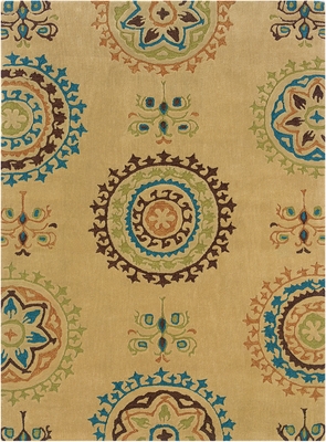 Bombay Rug Bombay Rug Suzani Cream Open Field Design - 200-R0050-2 - Rugs, Area Rug