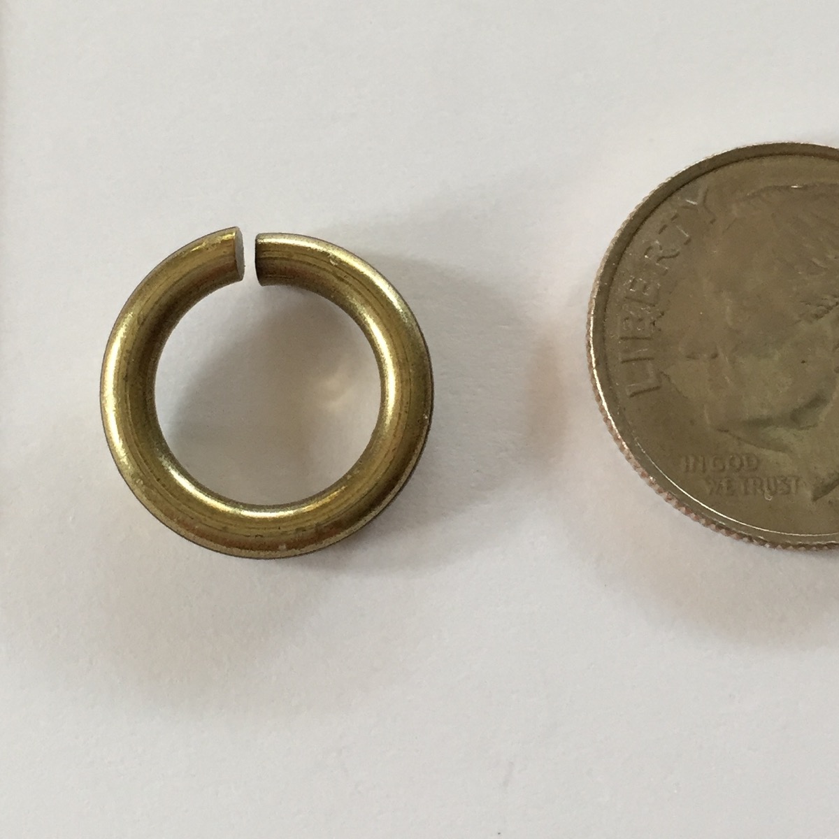 Snapeez Ultraplate 14mm Jump Rings Brass, Brasseria, 10 pc, Closeout