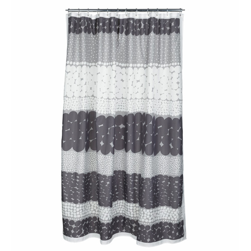 Marimekko Jurmo Grey/White Shower Curtain - Marimekko Shower Curtains