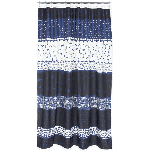 Marimekko Jurmo Midnight Long Shower Curtain - Marimekko Shower Curtains