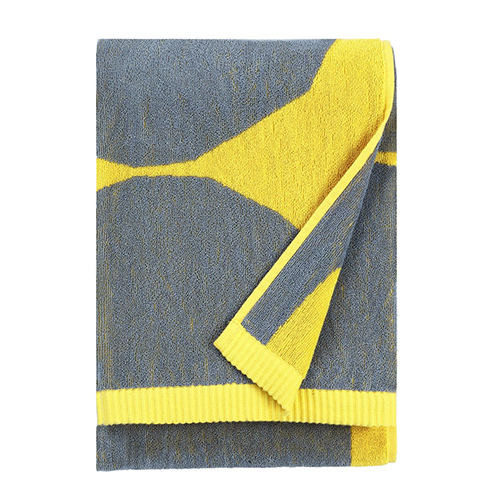 Marimekko Kivet Yellow/Grey Bath Towel Marimekko Kivet Towels