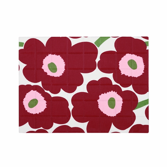 Marimekko Pieni Unikko White/Cherry PVC Placemat Made in Finland