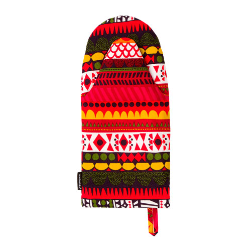 Marimekko Raanu Red/Green Oven Mitt Aprons, Oven Mitts, & Pot Holders