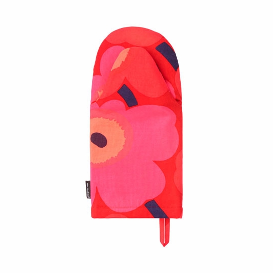 Marimekko Red/Red Unikko Oven Mitt Aprons, Oven Mitts, & Pot Holders