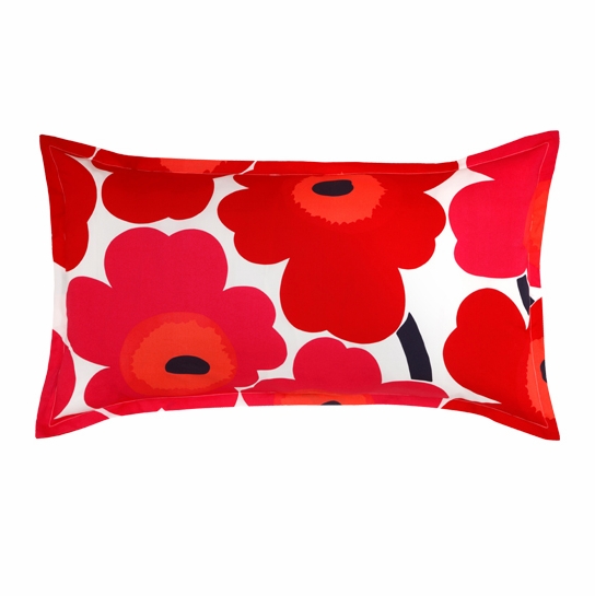 Marimekko Red Unikko King Pillow Sham