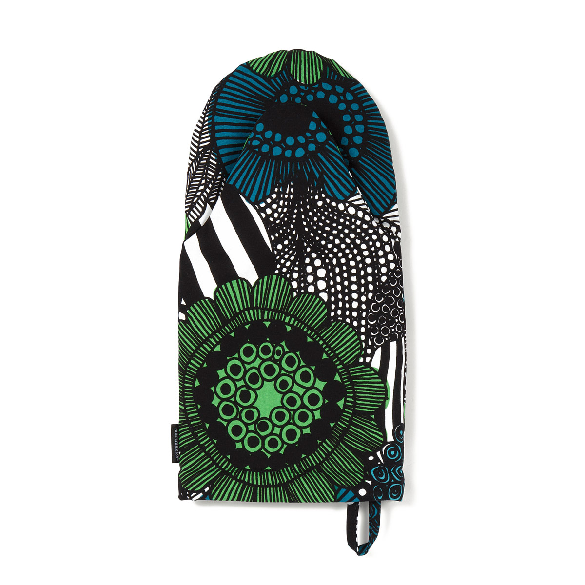 Marimekko Siirtolapuutarha Green Oven Mitt Aprons, Oven Mitts, & Pot