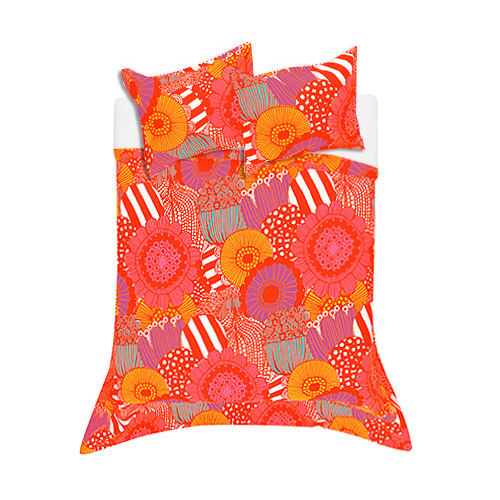 Marimekko Siirtolapuutarha Red Duvet Set Marimekko Siirtolapuutarha