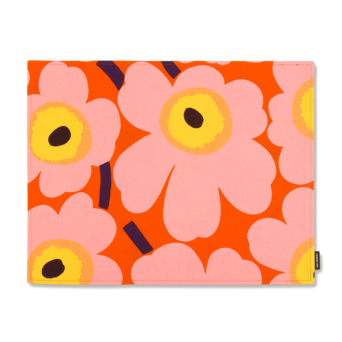 Marimekko Unikko Orange / Pink Acryliccoated Cotton Placemat Placemats