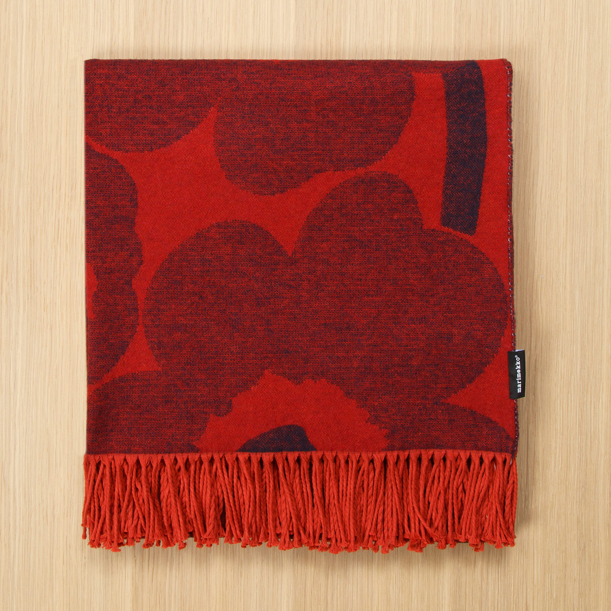 Marimekko Unikko Red / Plum Blanket Blankets