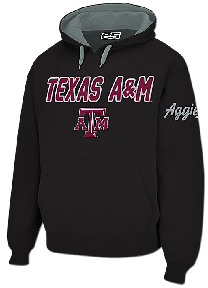 Texas A&M Aggies Mens Black Embroidered Combo Hooded Sweatshirt | Texas ...