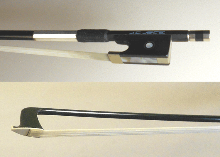 Jet Carbon Fiber Violin bow, Regular, Braided, Hybrid.