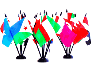Miniature World Flag Assortment #19/22 Flags Representing the Arab League