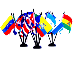 Miniature World Flag Assortment #6/21 Latin American Flags