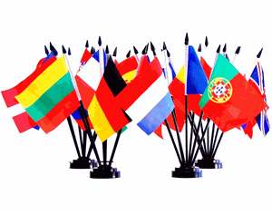 Miniature World Flag Assortment #18/28 Flags Representing European Union
