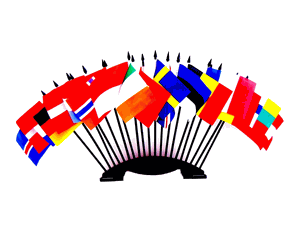 Miniature World Flag Assortment #16/20 Flags Representing North and West European Countries
