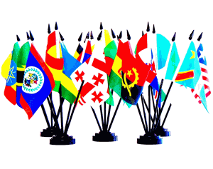 Miniature World Flag Assortment #4/Assortment of 25 World Flags