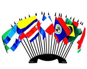 Miniature World Flag Assortment #7/20 South and Central America Flags