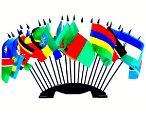 Miniature World Flag Assortment #15/20 Flags Representing South and East African Countries