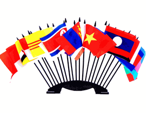 Miniature World Flag Assortment #12/20 Flags Representing South East Asia