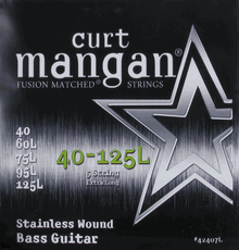 Curt Mangan Stainless Bass Extra Long, .040 - .125, 42407EL