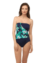 Gabar bandeau navy swimsuit size 14