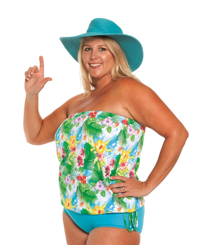 plus size swim tube top