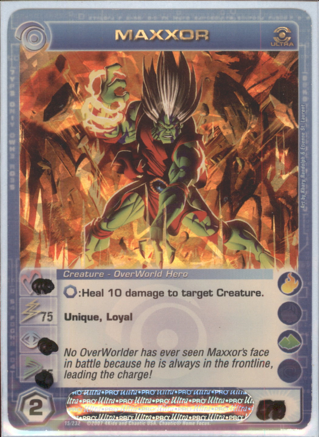 MAXXOR Chaotic UR Foil Card & Code MAX STRENGTH STAT OF 75 Dawn of Perim