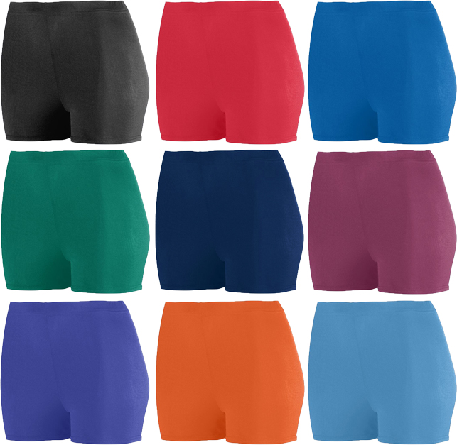 Ladies Polyester / Spandex 2.5 Inseam Compression Shorts - Spandex Shorts  in 2.5 inseam - Lots of Colors u0026 Styles