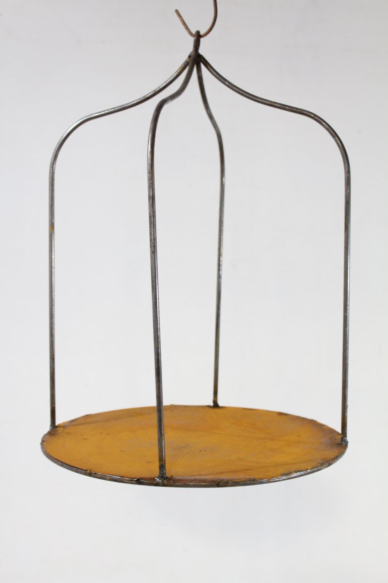 23" Wrought Iron Industrial Hanging Shelf