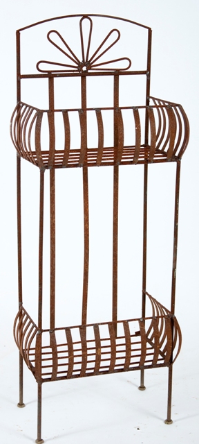 Wrought Iron 2 Tiered Plant Stand - Pot Holder