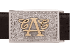 Austin Country Club Sterling Silver Buckle -  1 1/4"  w/ 14k Gold  - Call for price