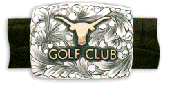 The University of Texas - Golf Club Sterling Silver  & 14k Gold Buckle  - Call for price