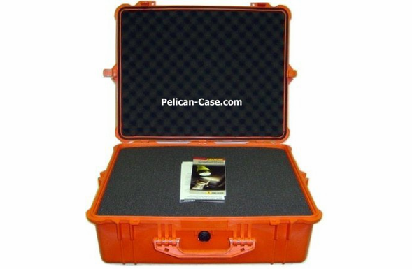 Hard Protective Case Pelican 1600 Protective Case - Orange, No