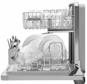 WDF520PADB Whirlpool Dishwasher with AnyWare Plus Silverware Basket - Black