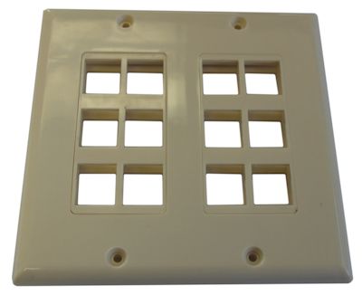 Piastra A Muro RiteAV 12 Porte Keystone, 2 Gang, Colore Grigio, Per Connessioni AV Professionali - 2