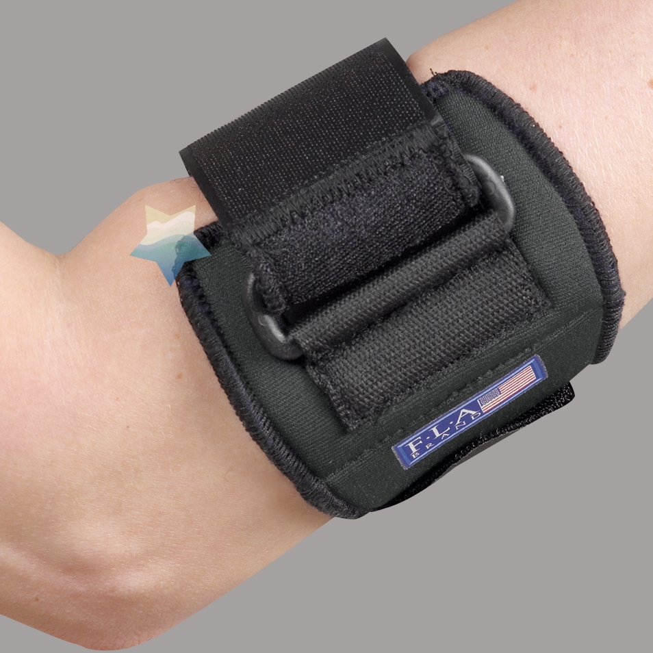 Sports Elbow Brace Forearm Band, Neoprene by FLA