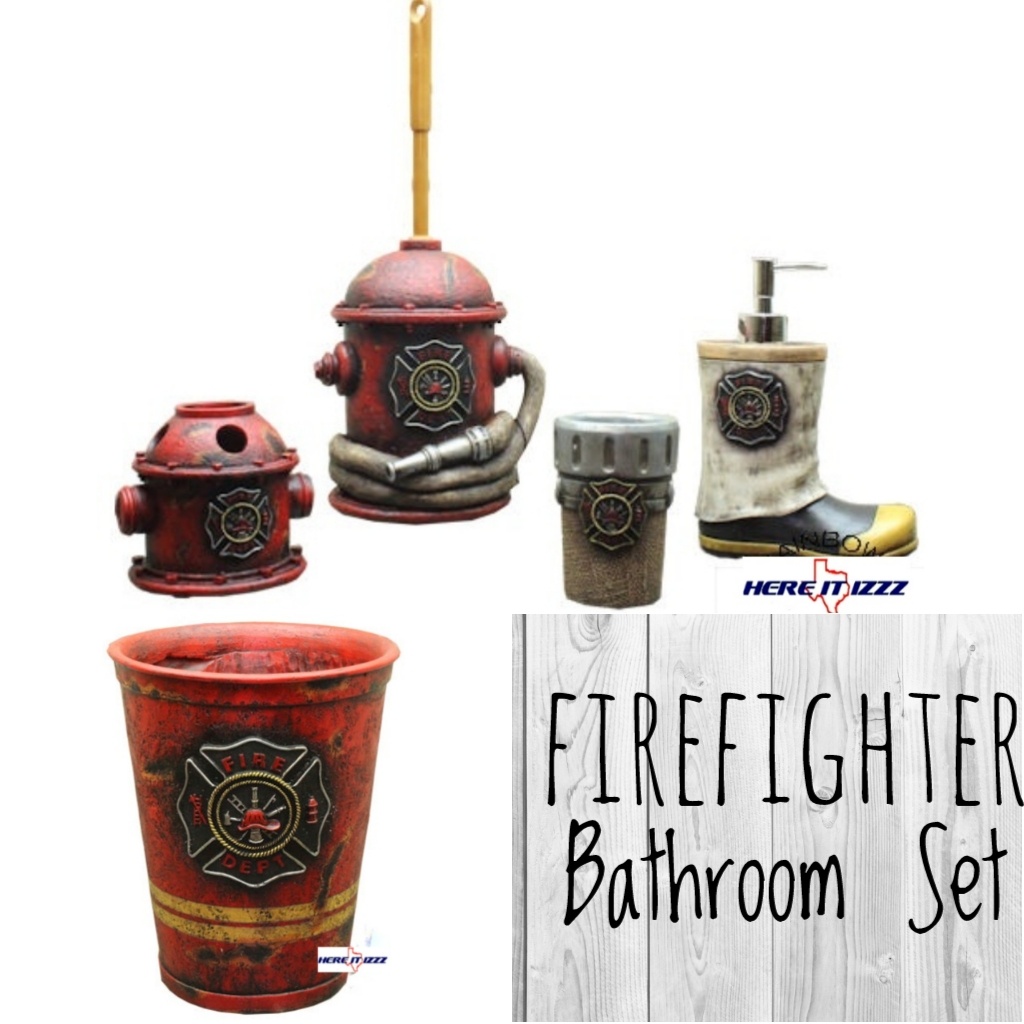 Firefighter Maltese Cross Bathroom Set