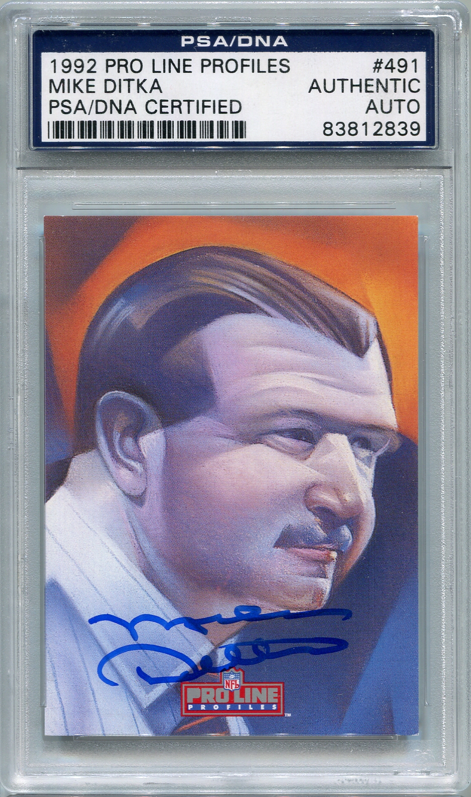 Mike Ditka PSA/DNA Certified Authentic Autograph 1992 Pro Line Profiles